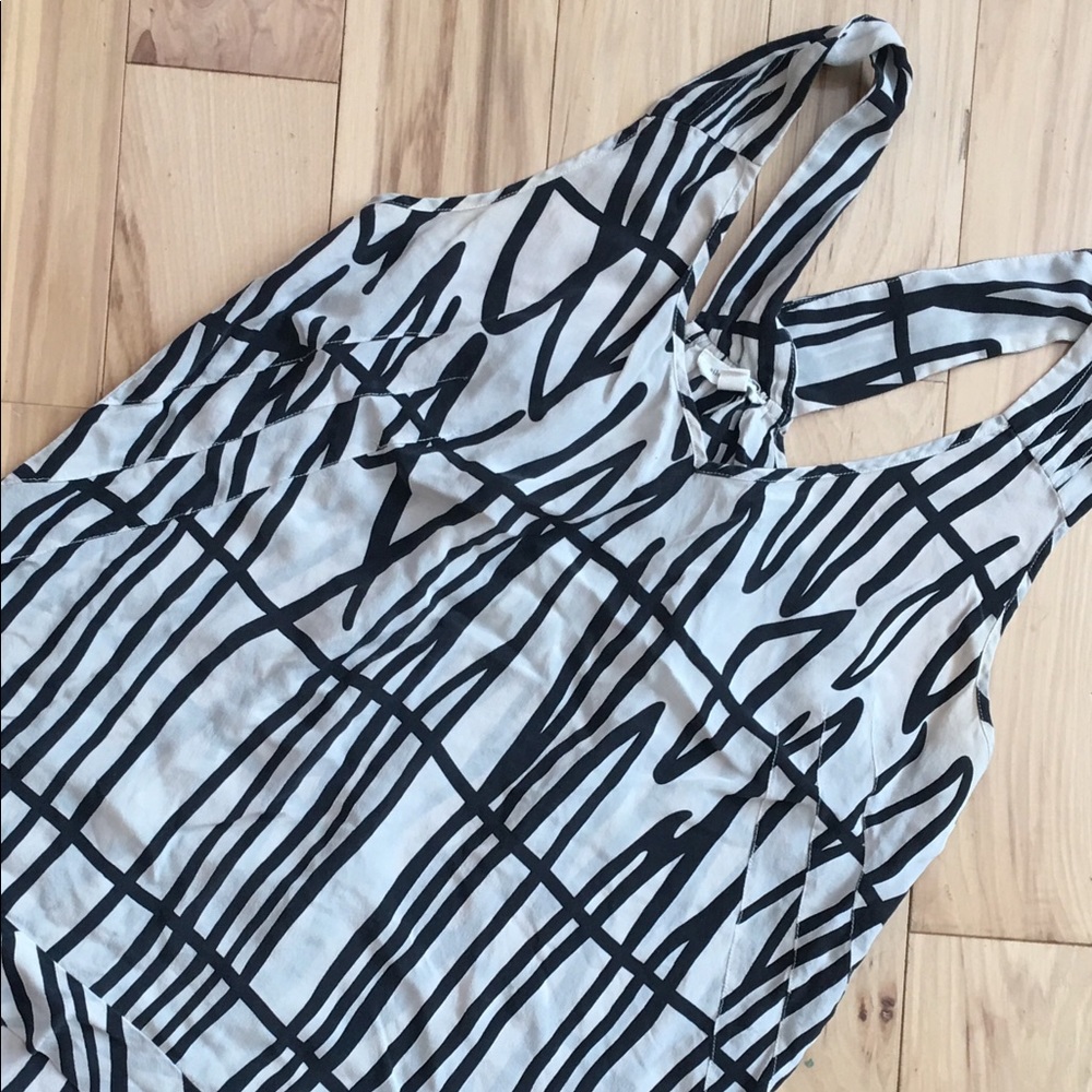 UO Silence and Noise Black and White Striped Top
